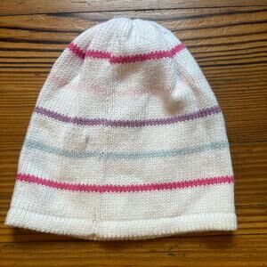 The Beaufort Bonnet Company white pastel knit beanie hat SIZE 6-18M